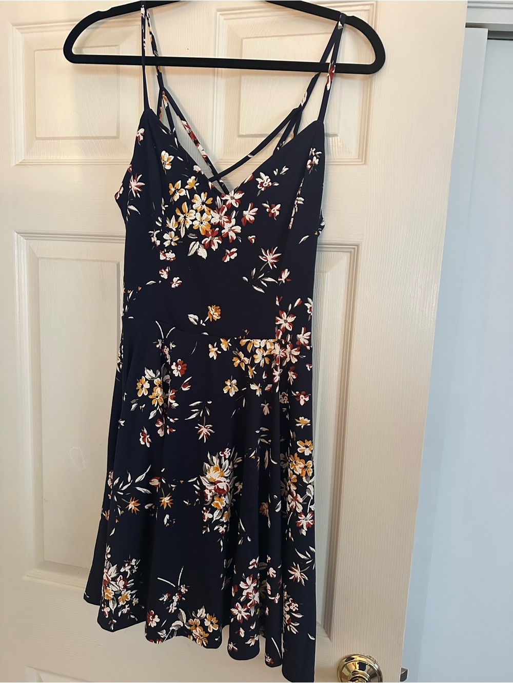 Women’s The General Good Navy Floral Spaghetti Strap Dress Size Large